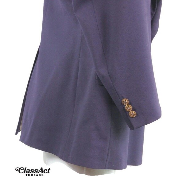 Bill Blass Sport Coat Blazer Mens Blue 2 Metal Button Wool 44R - Picture 4 of 9